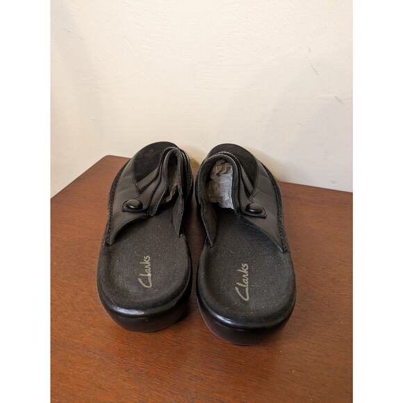 Clark's Women's Shoes Slip-on Clogs Black Size 9.5 Low Heel. - Picture 3 of 8